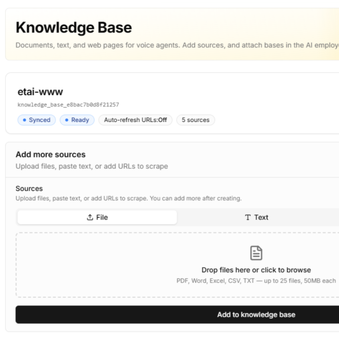 Knowledge Base feature overview